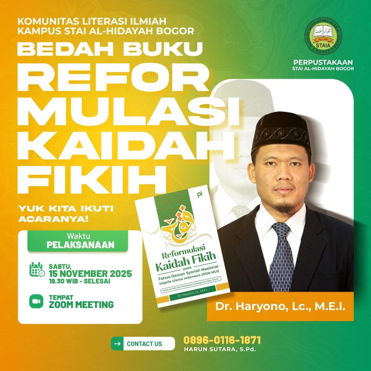 Bedah Buku “Reformulasi Kaidah Fikih” di Kampus STAI Al-Hidayah Bogor